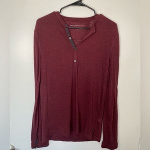 JOHN VARVATOS burgundy Men long sleeve shirts